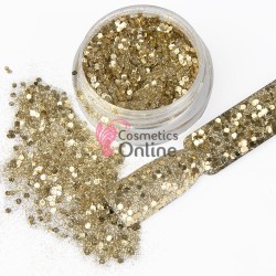 Decor pentru unghii NADP043CC Pulbere cu paiete pentru unghii Elegance EGA03 Auriu